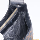 CELINE Macadam Canvas Shoulder Bag PVC Leather Black Gold Auth 142805-21