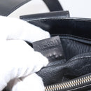 CELINE Macadam Canvas Shoulder Bag PVC Leather Black Gold Auth 142805-12