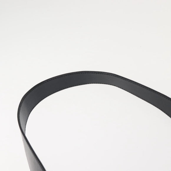 CELINE Macadam Canvas Shoulder Bag PVC Leather Black Gold Auth 142805