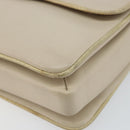 CELINE Shoulder Bag Leather Beige Gold Auth 142806-8