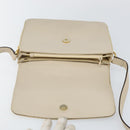 CELINE Shoulder Bag Leather Beige Gold Auth 142806-10