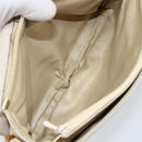 CELINE Shoulder Bag Leather Beige Gold Auth 142806-11