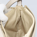 CELINE Shoulder Bag Leather Beige Gold Auth 142806-19