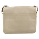 CELINE Shoulder Bag Leather Beige Gold Auth 142806-2