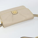 CELINE Shoulder Bag Leather Beige Gold Auth 142806-6