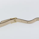 CELINE Shoulder Bag Leather Beige Gold Auth 142806-14