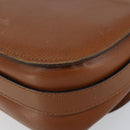 CELINE Shoulder Bag Leather Brown Gold Auth 142807-15