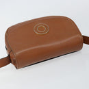 CELINE Shoulder Bag Leather Brown Gold Auth 142807-6