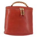 LOEWE Velazquez Hand Bag Leather Red Gold Auth 142809-1
