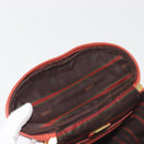 LOEWE Velazquez Hand Bag Leather Red Gold Auth 142809-17