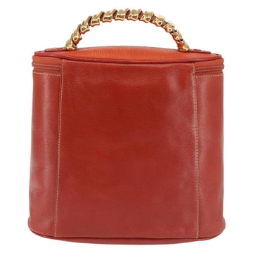 LOEWE Velazquez Hand Bag Leather Red Gold Auth 142809A - 0