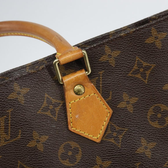 LOUIS VUITTON Monogram Sac Plat Hand Bag M51140 LV Auth 142812