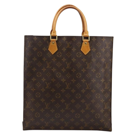 LOUIS VUITTON Monogram Sac Plat Hand Bag M51140 LV Auth 142812