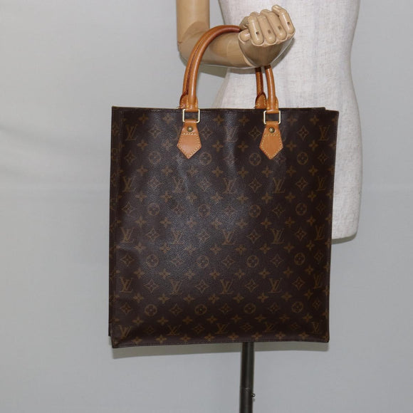 LOUIS VUITTON Monogram Sac Plat Hand Bag M51140 LV Auth 142812