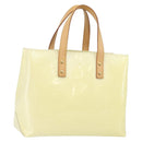 LOUIS VUITTON Monogram Vernis Reade PM Hand Bag Perle M91336 LV Auth 142816-1