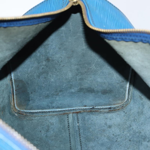 LOUIS VUITTON Epi Keepall 45 Boston Bag Blue M42975 LV Auth 142820