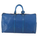 LOUIS VUITTON Epi Keepall 45 Boston Bag Blue M42975 LV Auth 142820-2