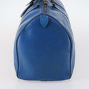LOUIS VUITTON Epi Keepall 45 Boston Bag Blue M42975 LV Auth 142820-3