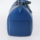 LOUIS VUITTON Epi Keepall 45 Boston Bag Blue M42975 LV Auth 142820-4