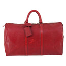 LOUIS VUITTON Epi Keepall 50 Boston Bag Red M42967 LV Auth 142821-2