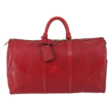 LOUIS VUITTON Epi Keepall 50 Boston Bag Red M42967 LV Auth 142821 - 0