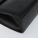 Salvatore Ferragamo Gancini Shoulder Bag Leather Black Gold Auth 142822-14