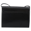 Salvatore Ferragamo Gancini Shoulder Bag Leather Black Gold Auth 142822-2