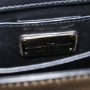 Salvatore Ferragamo Gancini Chain Shoulder Bag Leather Gold Auth 142823-16