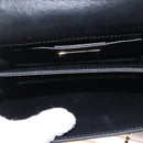 Salvatore Ferragamo Gancini Chain Shoulder Bag Leather Gold Auth 142823-17