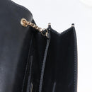 Salvatore Ferragamo Gancini Chain Shoulder Bag Leather Gold Auth 142823-18
