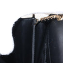 Salvatore Ferragamo Gancini Chain Shoulder Bag Leather Gold Auth 142823-19