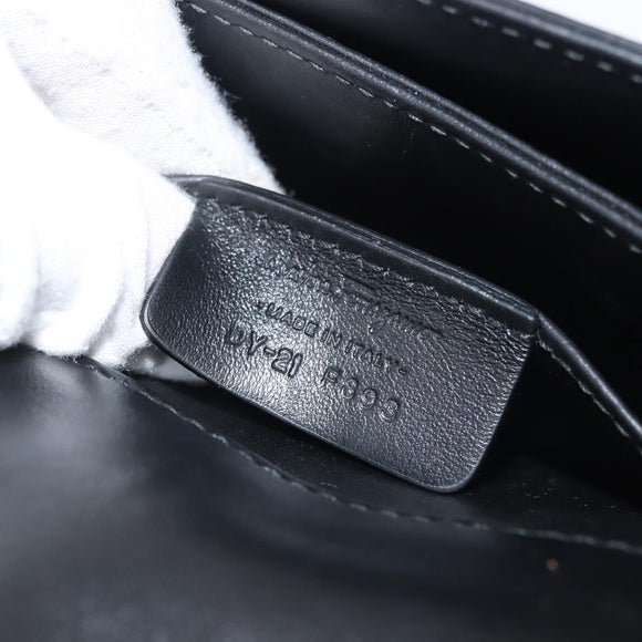 Salvatore Ferragamo Gancini Chain Shoulder Bag Leather Gold Auth 142823