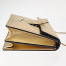 Salvatore Ferragamo Gancini Chain Shoulder Bag Leather Gold Auth 142823-5