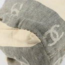 CHANEL Tote Bag Canvas Ivory Gold CC Auth 142826-14