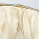 CHANEL Tote Bag Canvas Ivory Gold CC Auth 142826-18