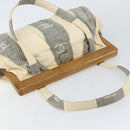 CHANEL Tote Bag Canvas Ivory Gold CC Auth 142826-6