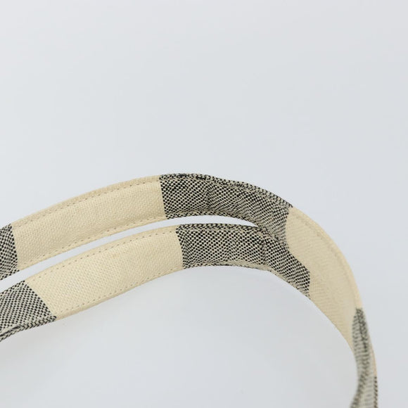 CHANEL Tote Bag Canvas Ivory Gold CC Auth 142826