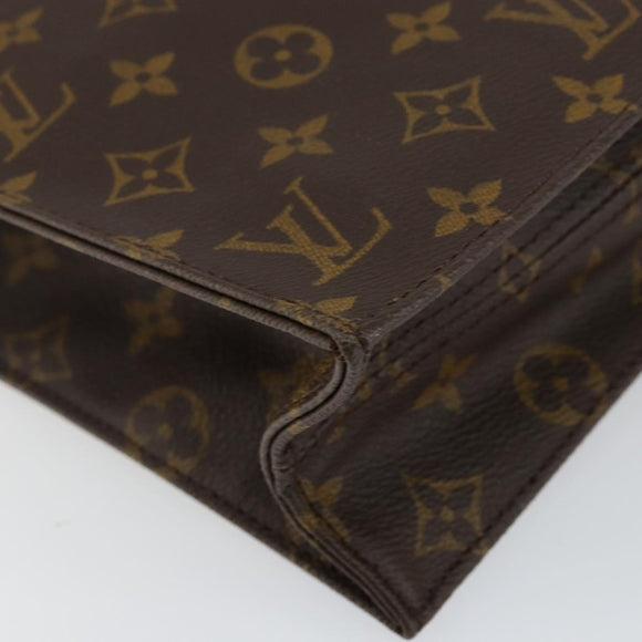 LOUIS VUITTON Monogram Sac Plat Hand Bag M51140 LV Auth 142831