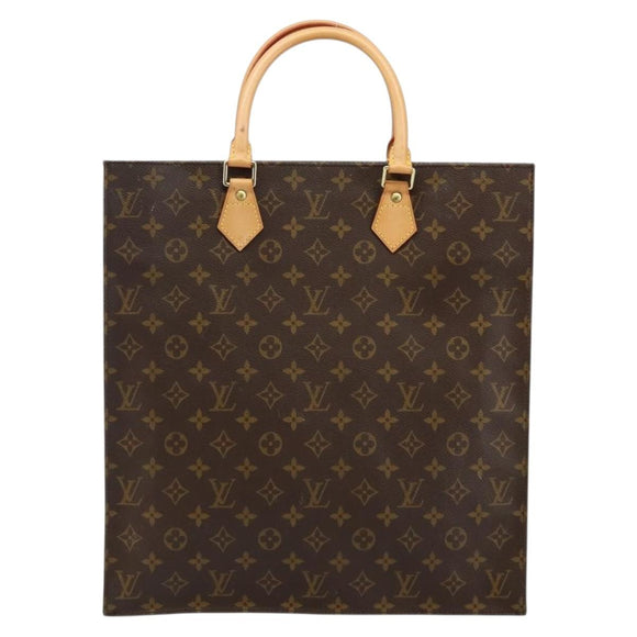 LOUIS VUITTON Monogram Sac Plat Hand Bag M51140 LV Auth 142831