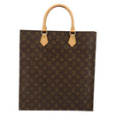 LOUIS VUITTON Monogram Sac Plat Hand Bag M51140 LV Auth 142831-2