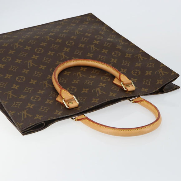 LOUIS VUITTON Monogram Sac Plat Hand Bag M51140 LV Auth 142831