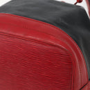LOUIS VUITTON Epi Noe Shoulder Bag Bicolor Black Red M44017 LV Auth 142834-10