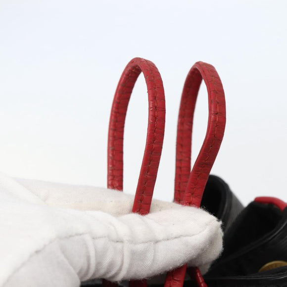 LOUIS VUITTON Epi Noe Shoulder Bag Bicolor Black Red M44017 LV Auth 142834