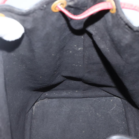 LOUIS VUITTON Epi Noe Shoulder Bag Bicolor Black Red M44017 LV Auth 142834