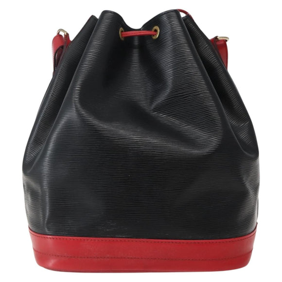 LOUIS VUITTON Epi Noe Shoulder Bag Bicolor Black Red M44017 LV Auth 142834