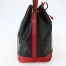 LOUIS VUITTON Epi Noe Shoulder Bag Bicolor Black Red M44017 LV Auth 142834-4