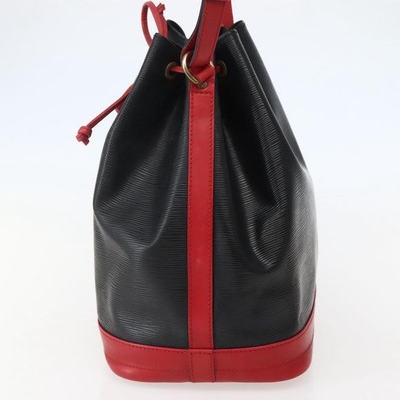 LOUIS VUITTON Epi Noe Shoulder Bag Bicolor Black Red M44017 LV Auth 142834