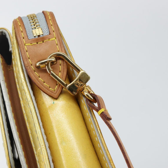 LOUIS VUITTON Monogram Vernis Motto Accessory Pouch Gris M91030 LV Auth 142835