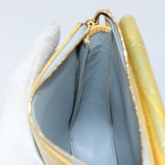 LOUIS VUITTON Monogram Vernis Motto Accessory Pouch Gris M91030 LV Auth 142835