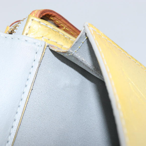 LOUIS VUITTON Monogram Vernis Motto Accessory Pouch Gris M91030 LV Auth 142835